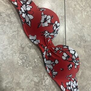 Abercrombie & Fitch Red Floral Bikini